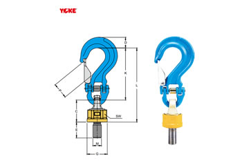 Tai móc cẩu YOKE 8-2511 Hook Point